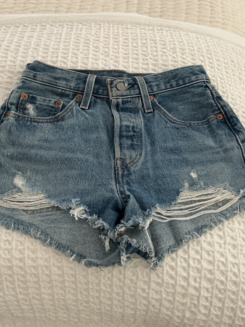 Levi 501 Jean shorts sold as set